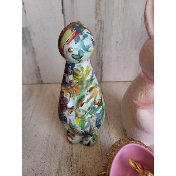 Unique AS IS bunny egg colorful variety set figure decor - Picture 5 of 14